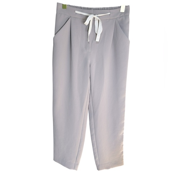 Aritzia Wilfred Allant Pant Tailored Cropped Trouser Light Gray, Size 2, 76480 - Picture 1 of 9